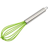 Batidor de varillas de silicona con mango de acero inoxidable Splash – Batidor de varillas (Egg Beater 9-8 pulgadas…